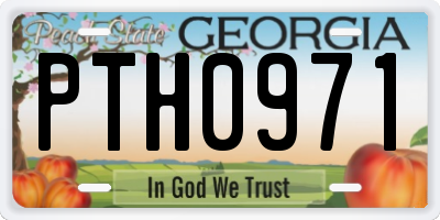 GA license plate PTH0971