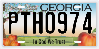 GA license plate PTH0974