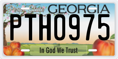 GA license plate PTH0975