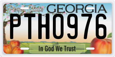 GA license plate PTH0976