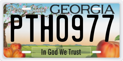 GA license plate PTH0977
