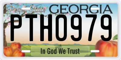 GA license plate PTH0979