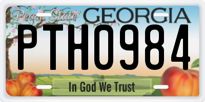 GA license plate PTH0984