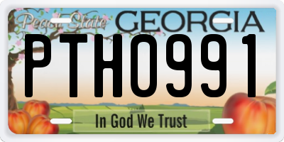GA license plate PTH0991