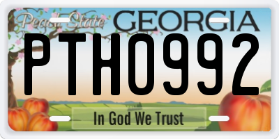 GA license plate PTH0992