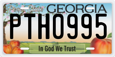 GA license plate PTH0995