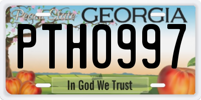 GA license plate PTH0997