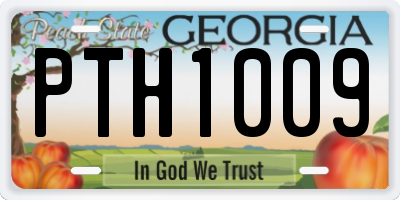 GA license plate PTH1009