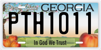 GA license plate PTH1011