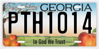 GA license plate PTH1014