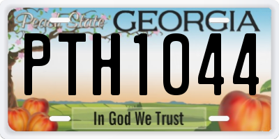 GA license plate PTH1044