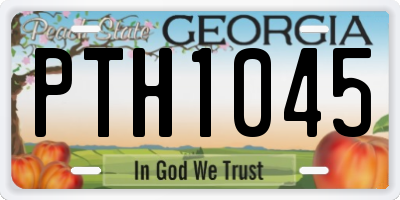 GA license plate PTH1045