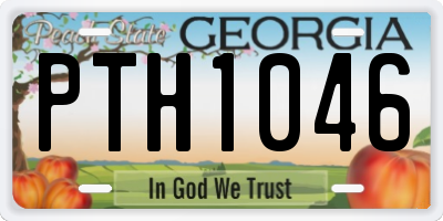 GA license plate PTH1046