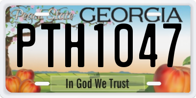 GA license plate PTH1047