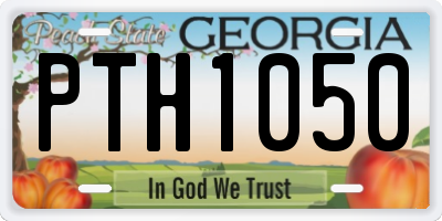GA license plate PTH1050