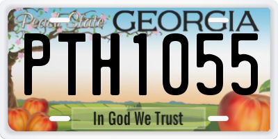 GA license plate PTH1055