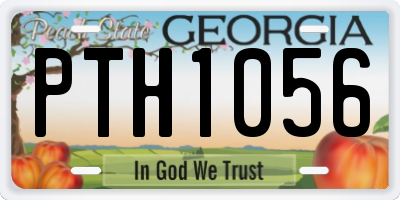 GA license plate PTH1056