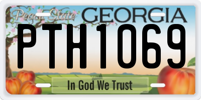 GA license plate PTH1069
