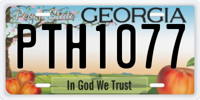 GA license plate PTH1077