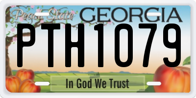 GA license plate PTH1079