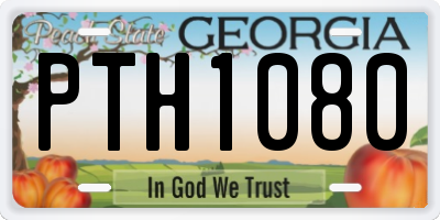 GA license plate PTH1080