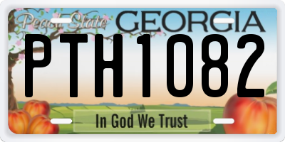 GA license plate PTH1082