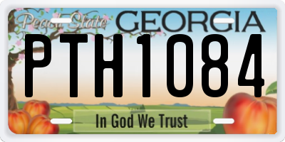GA license plate PTH1084
