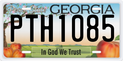 GA license plate PTH1085