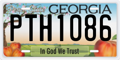 GA license plate PTH1086