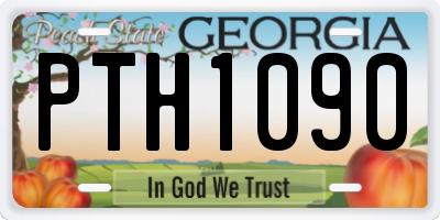GA license plate PTH1090
