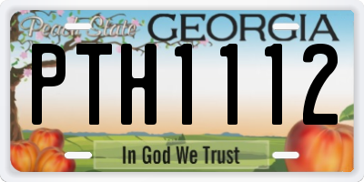 GA license plate PTH1112