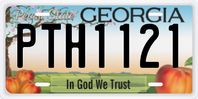 GA license plate PTH1121