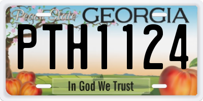 GA license plate PTH1124