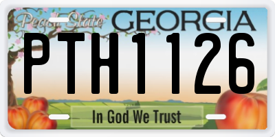 GA license plate PTH1126
