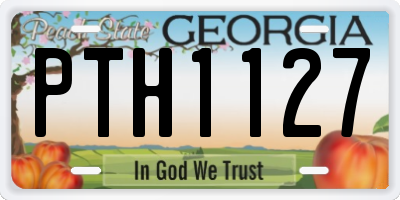 GA license plate PTH1127
