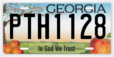 GA license plate PTH1128