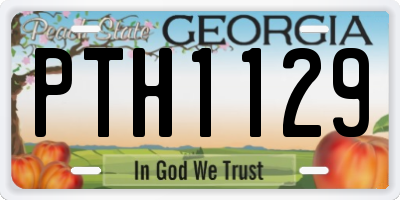 GA license plate PTH1129