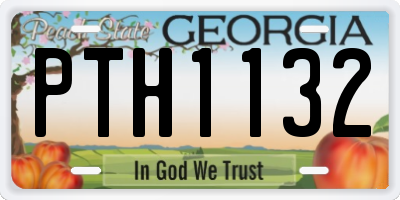 GA license plate PTH1132