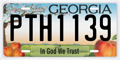 GA license plate PTH1139