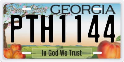 GA license plate PTH1144