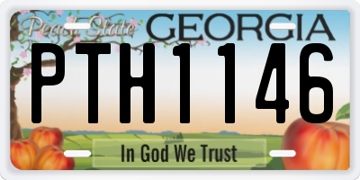 GA license plate PTH1146