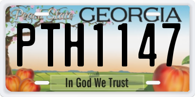 GA license plate PTH1147