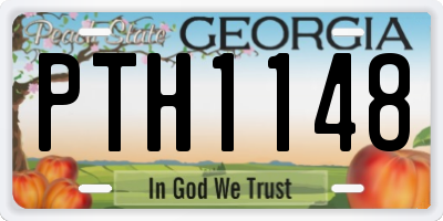 GA license plate PTH1148
