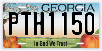 GA license plate PTH1150