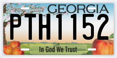 GA license plate PTH1152
