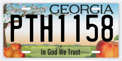 GA license plate PTH1158