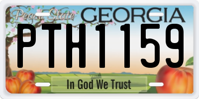 GA license plate PTH1159