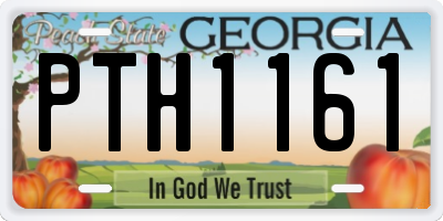 GA license plate PTH1161
