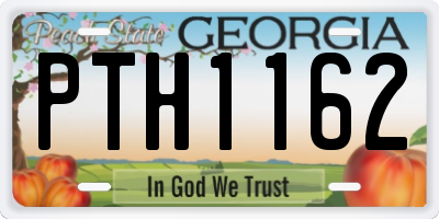 GA license plate PTH1162