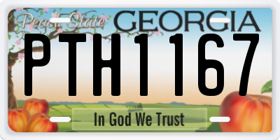 GA license plate PTH1167